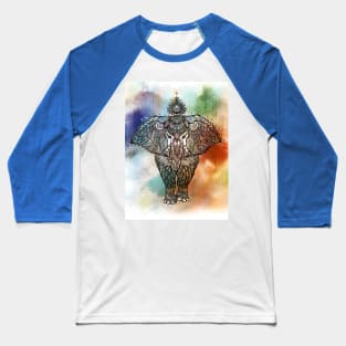 Mandala Elephant Baseball T-Shirt